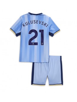 Tottenham Hotspur Dejan Kulusevski #21 Auswärts Trikotsatz für Kinder 2024-25 Kurzarm (+ Kurze Hosen)